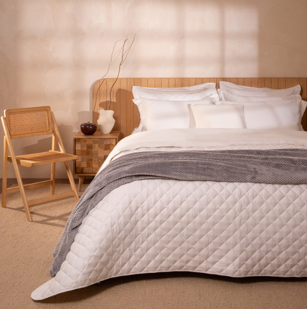 Kit Colcha Cetim 210 Fios 100% Algodão Denver